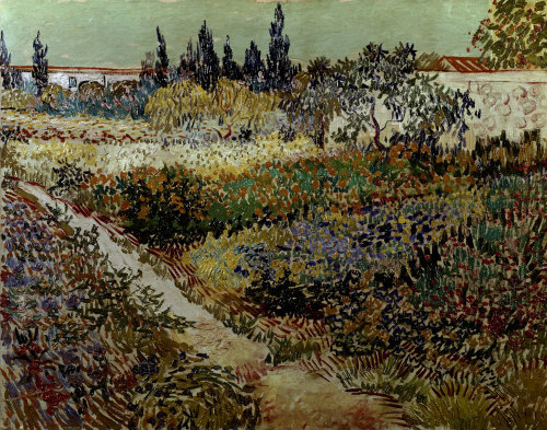 Blossoming garden and path - Van Gogh Painting On Canvas
